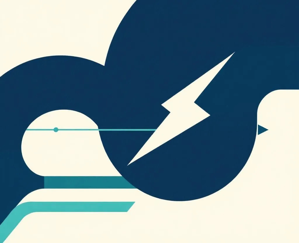 Abstract lightning bolt representing fast response time